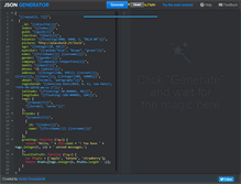 Tablet Screenshot of json-generator.com